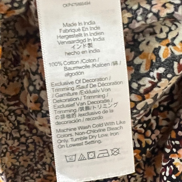 Madewell Lucie Smocked Square Neck Peplum Top in Cottage Floral Size 4 EUC - Picture 7 of 9